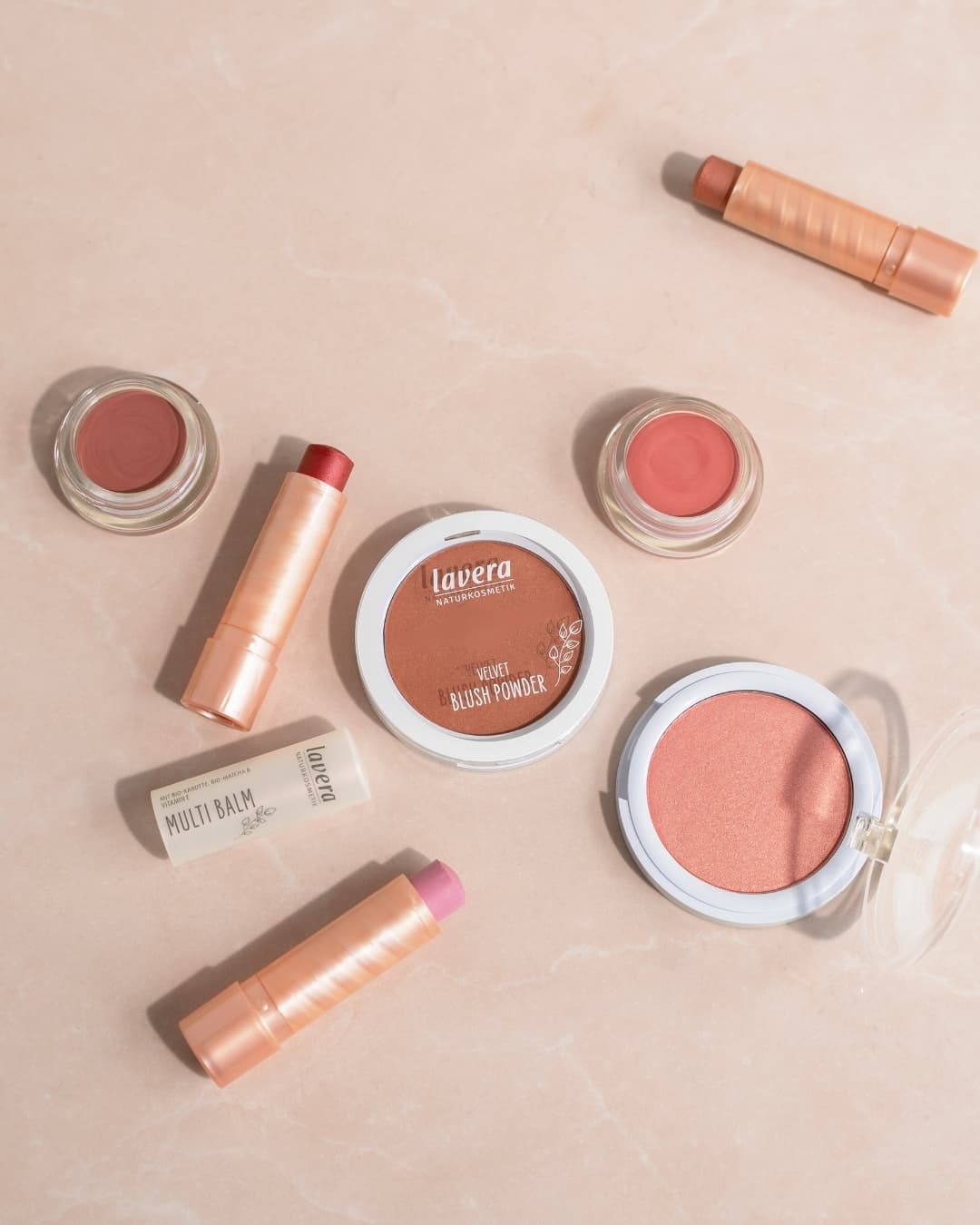 Makeup products and model